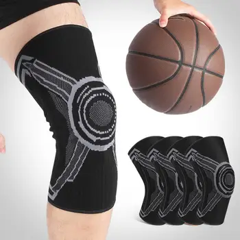 1 шт. вязаный наколенник для поддержки колена, мягкий противоударный Т-образный пружинящий наколенник для игры в баскетбол