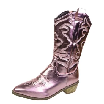 2022 Сексуальные женские ботильоны на массивном высоком каблуке в стиле панк, молния, Толстая платформа, Эластичные ботинки из микрофибры Sapatos Femininos