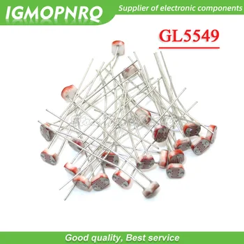 20шт 5549 светозависимый резистор фоторезисторный резистор GL5549 5 мм фоточувствительное сопротивление 35513 IGMOPNRQ IGMOPNRQ
