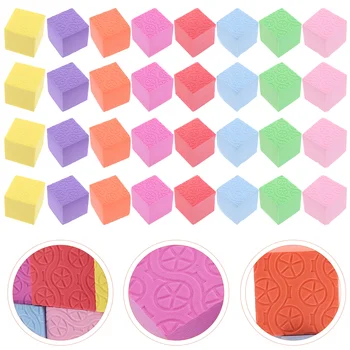 40 шт. разноцветные строительные блоки из пенопласта Квадратные кубические блоки Учебные пособия для дошкольников