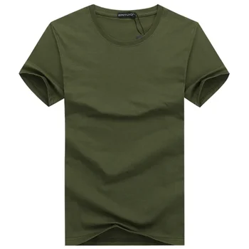 B8681 Простой креативный дизайн линии однотонных хлопчатобумажных футболок Для мужчин, Новое поступление, Стильная Мужская футболка с коротким рукавом, плюс размер