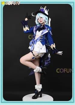 COFUN Игра Genshin Impact Furina Косплей Костюм На Хэллоуин Наряды Женщины Полное Платье