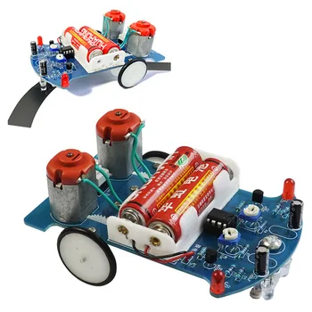 D2-5 Комплекты для проекта Smart Car, следующие за роботизированной пайкой, Обучающий набор электроники для школьного эксперимента