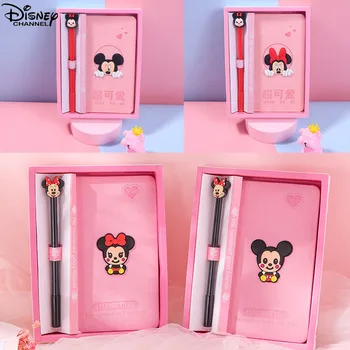 Disney Micke Minnie Notebook Нейтральный Набор Ручек Записная Книжка для записей Гелевая ручка Для записи в Дневник Школьными Канцелярскими принадлежностями
