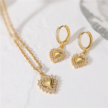 HECHENG, женские ожерелья с подвесками HECHENG, Heart CZ, простой универсальный женский подарок для вечеринки, повседневная одежда, эффектные ювелирные изделия, прямая доставка