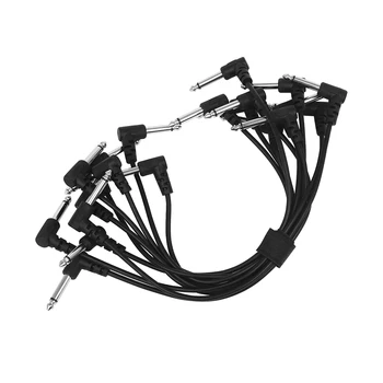 IRIN GT-85 10 Комплектов черных 6,35 мм Соединительных кабелей для гитарного эффектора Высококачественные Детали и аксессуары для электрогитары с медным сердечником
