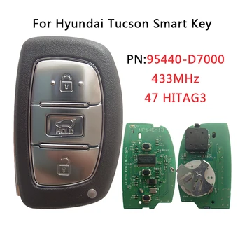 PN 95440-D7000 Оригинал Для Hyundai Tucson Smart Remote Key 3 Кнопки 433 МГц 47 Чип HITAG3 FOB-4F12 TXK020111