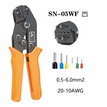 Sn-05wf 0,5-6,0 мм 20-10awg Мини-Тип Саморегулирующиеся Обжимные Ручные Плоскогубцы Электрические Клеммы Проводов Инструменты Для Обжима