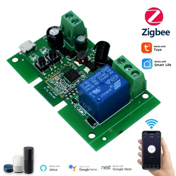 ZigBee Tuya Smart WiFi Модуль Реле Переменного/ПОСТОЯННОГО тока 7-32 В 12 В 24 В USB 5 В RF/APP Пульт Дистанционного Управления Умный Дом Работа с Alexa