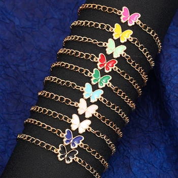ZOSHI, новый модный браслет с бабочками-цепочками для женщин, Летняя Бижутерия, Звенья цепочек, Браслет Дружбы, подарки