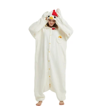 Взрослый Забавный Петух Косплей Кигуруми Oneses Пижама Пижама для девочек Пижамы с животными Комбинезон Костюмы для Рождественской вечеринки в подарок