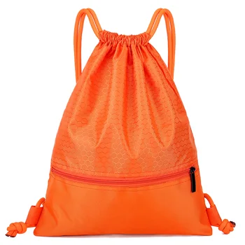 Водонепроницаемая спортивная сумка Рюкзак для фитнеса Карман на шнурке Спорт на открытом воздухе Пешие прогулки Кемпинг Пляж Плавание Сумки для хранения для мужчин Женщин