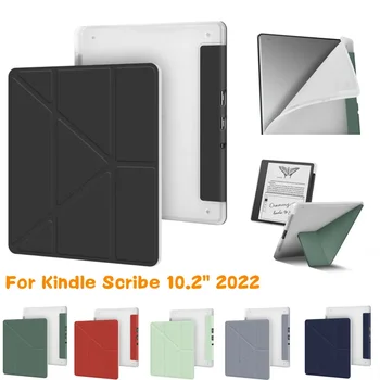 Для Kindle Scribe 2022 Smart Case 10,2-Дюймовая Подставка Из Искусственной Кожи, Мягкая Силиконовая Задняя Крышка для Kindle Scribe 10.2 с Держателем Карандаша