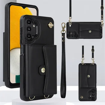 Для Samsung Note 20 10 9 A73 A71 A54 A53 A51 A14 A13 A12 Функция крепления ремешка из искусственной кожи может быть защитным чехлом для телефона через плечо