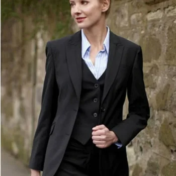 Женский костюм, 3 предмета, офисный, приталенный, однотонный, деловой, вечерний, сшитый на заказ комплект рабочей одежды, куртка, жилет с брюками