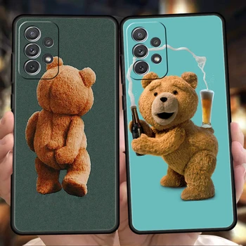 Забавный Силиконовый Чехол Tedy Bear Для Samsung Galaxy A32 A52 A14 A13 A22 A72 A51 A71 A41 A11 A31 A21S 5G Роскошный Чехол Для телефона в виде ракушки