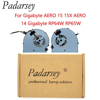 Замена Вентилятора Охлаждения процессора GPU Padarsey для ноутбука Gigabyte AERO 15 15X AERO 14 Gigabyte RP64W RP65W BS505HS-U2N