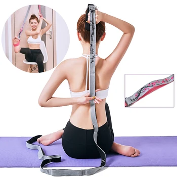 Качественный эластичный ремень для йоги с цветным принтом в китайском стиле, пояс для йоги для ног, удлинительные ремни для йоги-Веревочная цепочка-Идеальное вспомогательное оборудование для фитнеса