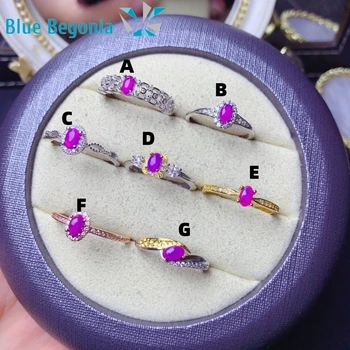 Кольцо из Стерлингового серебра 925 пробы с натуральным Фиолетовым опалом для женщин, Свадебный подарок на Помолвку, Изысканные ювелирные изделия с Драгоценным камнем 3*5 мм