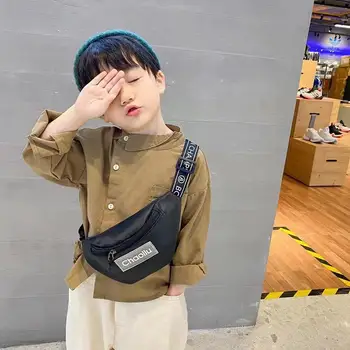 Корейская детская сумка, мини-мультяшная диагональная сумка через плечо для мальчиков и девочек, милый простой модный универсальный поясной рюкзак для прогулок