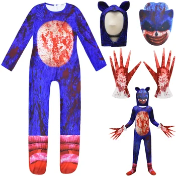 Костюм для девочек и мальчиков на Хэллоуин, аниме-игра, Ежик, косплей, боди, ролевая игра, комплект одежды Sonics