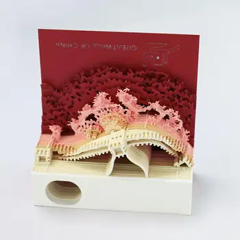 Креативный Подарок 3D Трехмерная Бумага Для Заметок Cultural In Paper Shimizu Book Temple Note Wall Japan 3D Creation Carving Gre T2U5