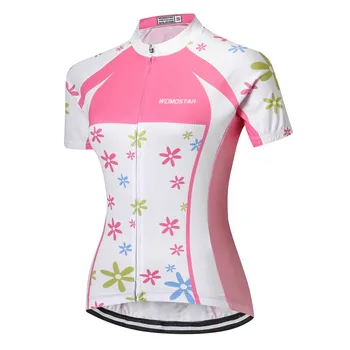 Летние женские майки Weimostar для велоспорта 2020, Топ с коротким рукавом, Велосипедная одежда, Дышащая велосипедная одежда S-XXXL, розовый