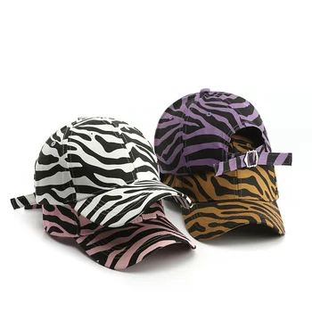Модная бейсболка для женщин, повседневная бейсболка-кепка для девочек Four Seasons, солнцезащитные кепки в стиле хип-хоп с принтом зебры, шляпы для мам
