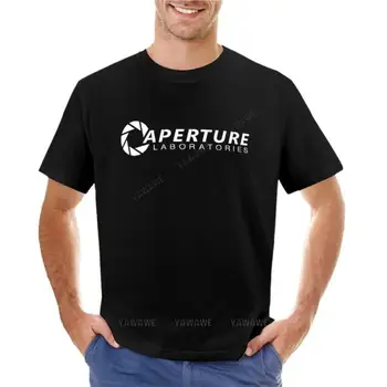 мужская футболка Aperture Laboratories, графические футболки, графическая футболка, мужские футболки с коротким рукавом, черная футболка для мужчин