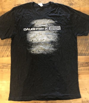 Мужская футболка Daughtry 3 Doors Down серого цвета с коротким рукавом XL NWOT