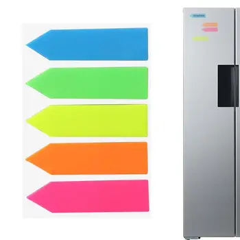 Наклейки для книжных знаков, маркеры страниц, вкладки, красочные флуоресцентные бумажные наклейки для заметок, полупрозрачные и простые в использовании для холодильника