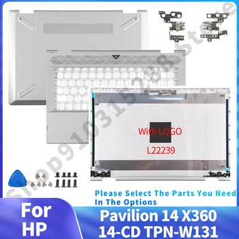 Новая Оригинальная Задняя крышка с ЖК-дисплеем Для HP Pavilion X360 14-CD TPN-W131 Подставка Для рук Верхний Корпус Петли Нижнего корпуса Серебристого Цвета