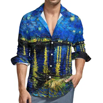 Повседневная Рубашка В Уличном Стиле Винсента Ван Гога, Мужская Рубашка 
