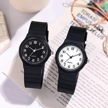 Простые Модные Кварцевые Часы для Женщин Студенческие Наручные Часы С Силиконовым Ремешком Оптом Reloj Mujer Elegante Reloj De Mujer
