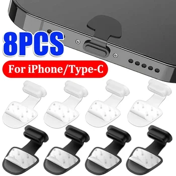Разъем для зарядки от пыли и грязи для Apple iPhone Xiaomi Samsung S22 Ultra Защита порта USB Type-C, Силиконовая крышка для пылесборников