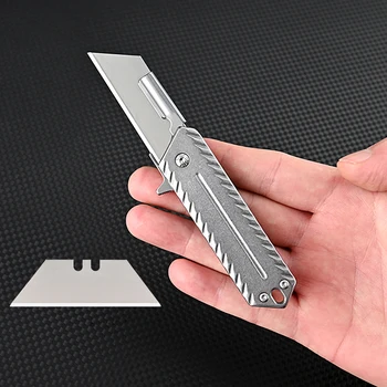 Сверхмощный Универсальный нож из нержавеющей стали, Быстрооткрывающийся Нож для резки коробок, Лестничное лезвие Может заменить нож для резки коробок и экспресс-нож для резки коробок