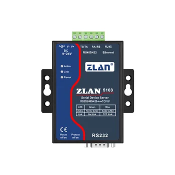 Сервер Zlan 5103 Rs232 Rs485 Rs422 К Ethernet Промышленные устройства связи Single-Ethernet