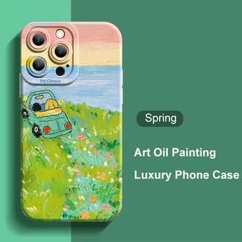 Симпатичные Цветные Чехлы для телефонов Apple iPhone 15 14 12 13 11 Pro XS Max 7 8 Plus SE 2020 12Pro 13Pro 14Pro 15Pro Max Case Cover