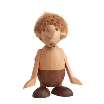 Скандинавское дизайнерское украшение дома деревянная креативная кукла-карлик с большим носом, подарок на день защиты детей, статуя, аксессуары для украшения автомобиля