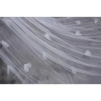 Тюлевые вуали для свадебного платья Белые цветы Многослойная сверхдлинная невеста