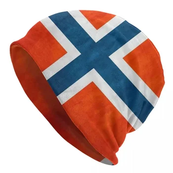 Флаг Норвегии, Теплая Вязаная шапка, Модная Шапка-капот, Осень-зима, Уличные шапочки, Шапки для мужчин, женщин, взрослых