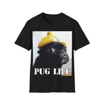 Футболка Pug Life, любитель собак, забавный бандит, милый юмор, подружка гангстера