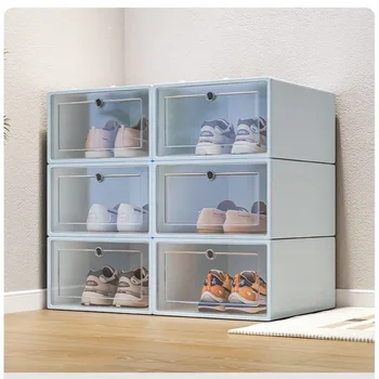 Хранение обуви Многофункциональная Бытовая Комната Для Книг, Разная Обувь Для Пластиковых 6 шт./компл. Простых Коробочных Закусок Living